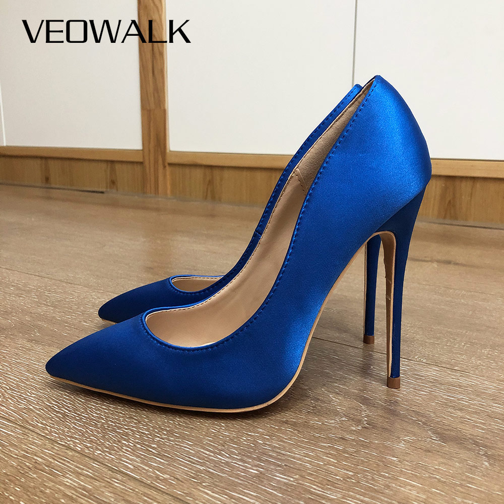 Slip Dress Satin - Veowalk-zapatos de tacón alto para mujer,