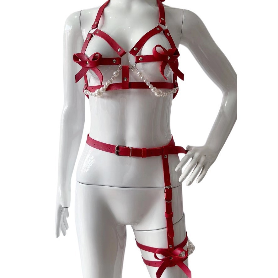 Garter Belt Set - Conjunto de arnés de cuero Sexy