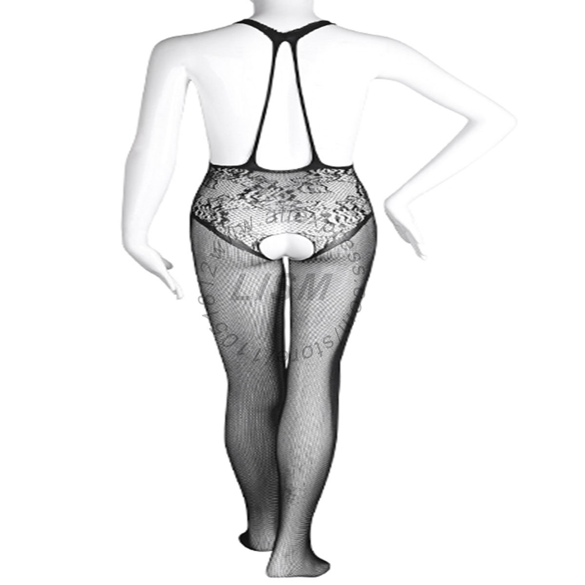 LISM Body Sexy con Cuello Halt - Bodystocking Fishnet reseña y precio