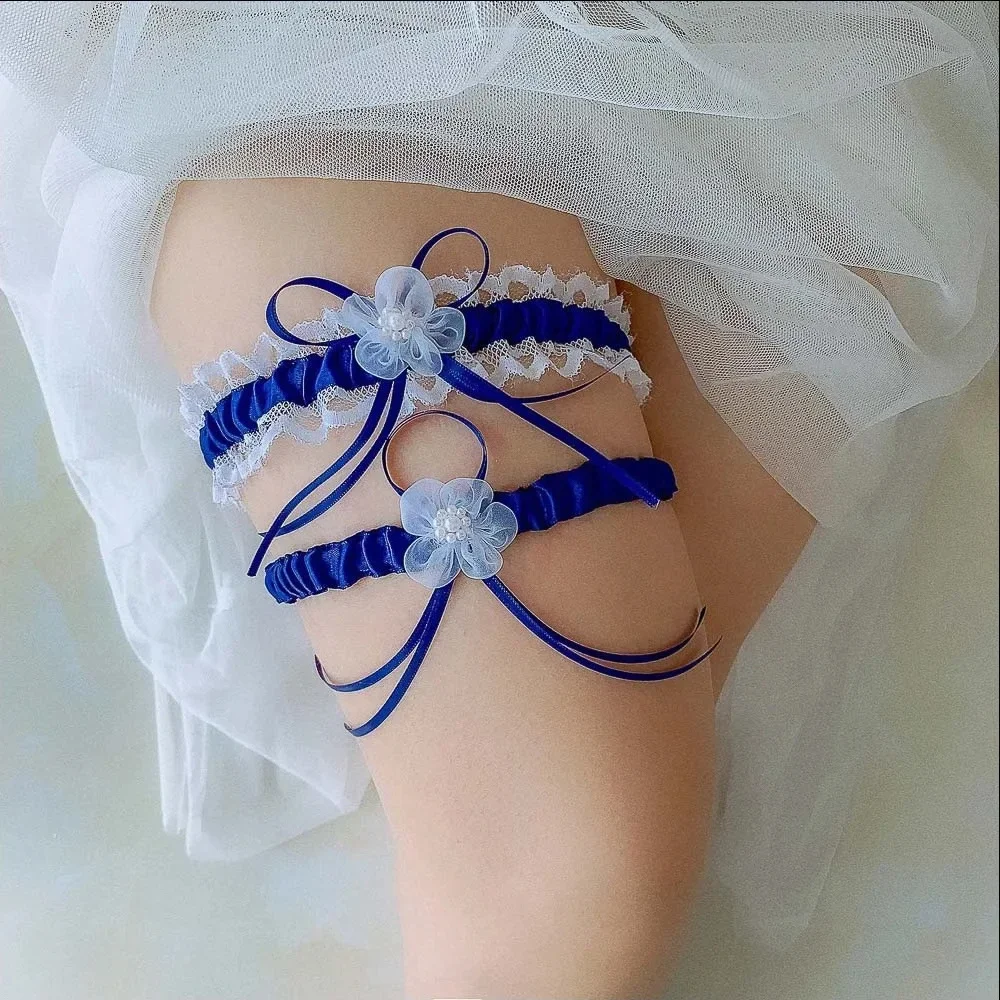 2 unids/set cinta de satén par - Garter Belt Set reseña y precio
